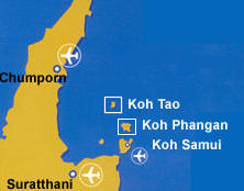 Map of Koh Tao, Map of Koh Phang Nga